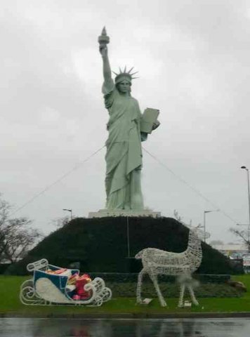 What's she doing here? Maybe she's come over for Xmas? In Rouen, N.France.